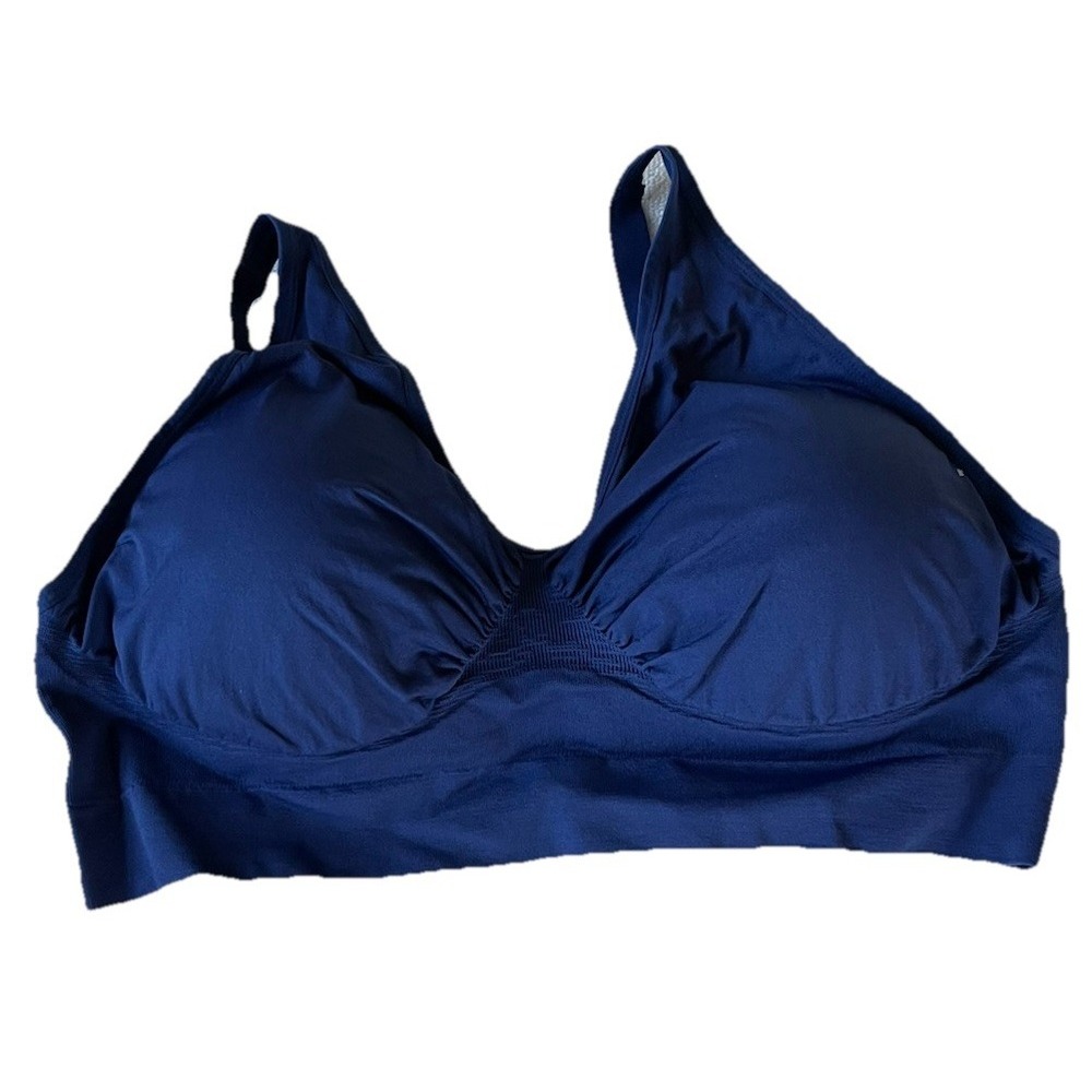 New Anybody Intimates 3X Wirefree Cuplift Seamless Bra-Indigo-3X-NEW-A639397